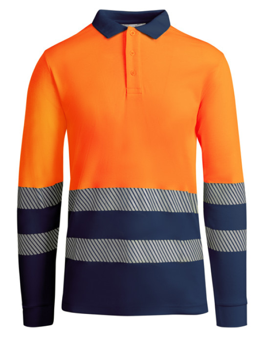 Светлоотразителна тениска с яка HI-Viz ATRIO L/S