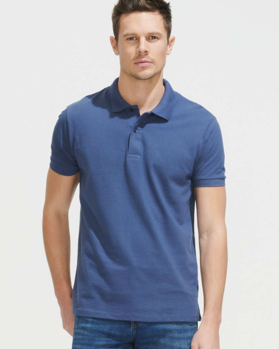 Мъжка памучна тениска тип лакоста SOL'S PERFECT, класическа кройка.