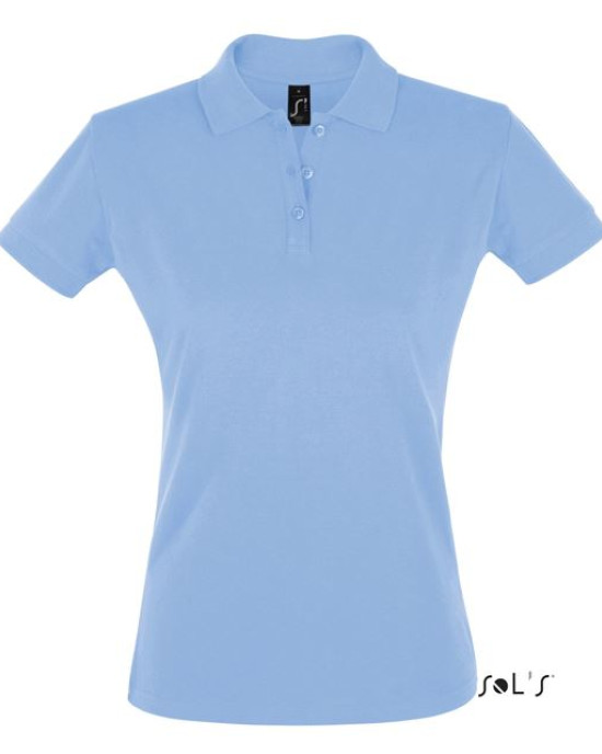 Вталена дамска тениска тип лакоста SOL'S PERFECT 100% памук пике.