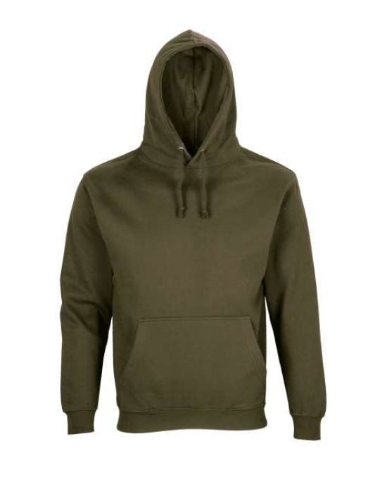 Унисекс памучен суичър с качулка и преден джоб в [цвят], плътност 280 g/m2