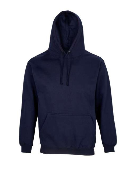 Унисекс памучен суичър с качулка и преден джоб в [цвят], плътност 280 g/m2
