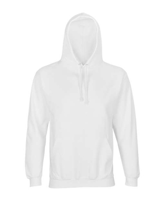 Унисекс памучен суичър с качулка и преден джоб в [цвят], плътност 280 g/m2